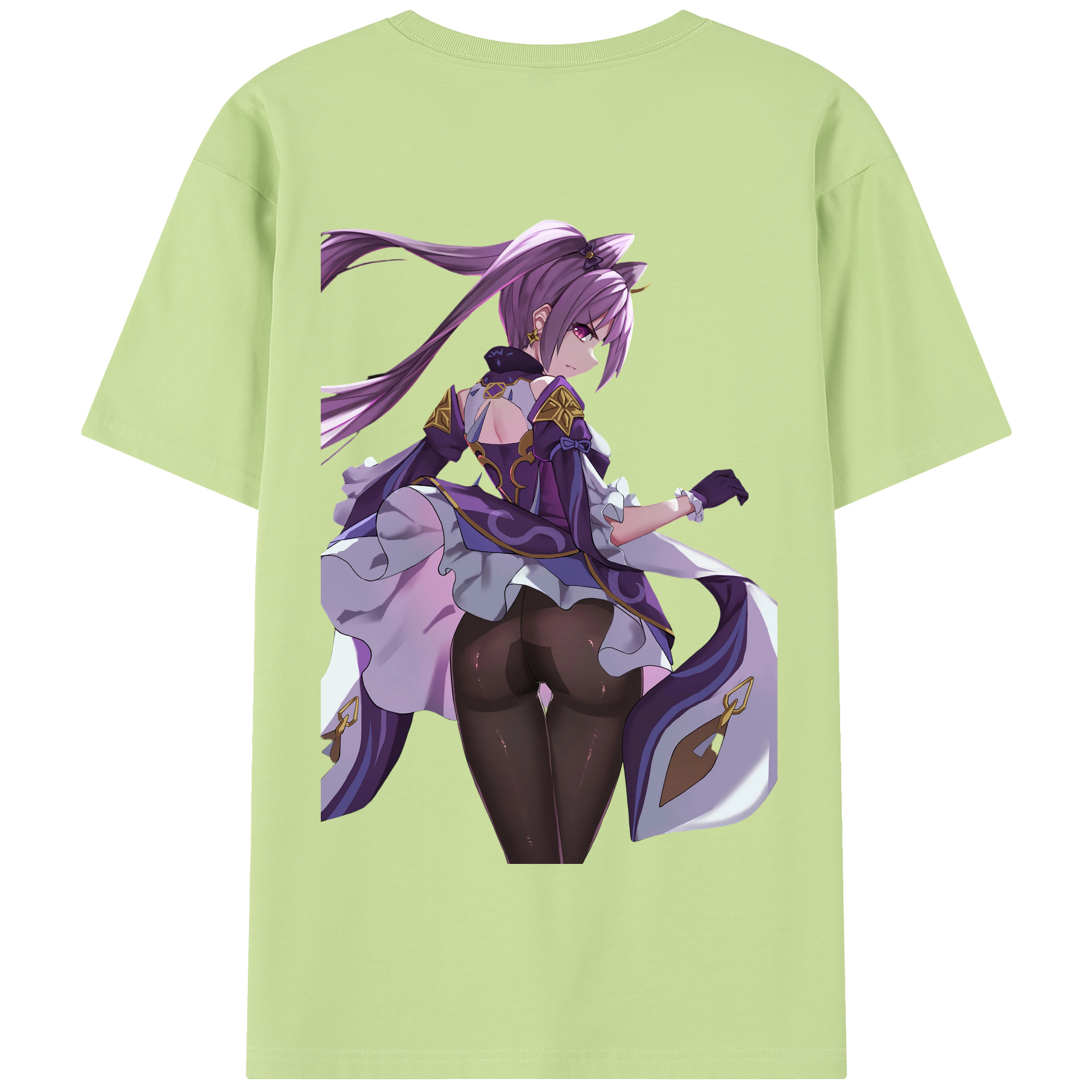 げんし神 刻晴 こくせい genshin Kokusei 綿100％半袖Tシャツ（背面プリント）